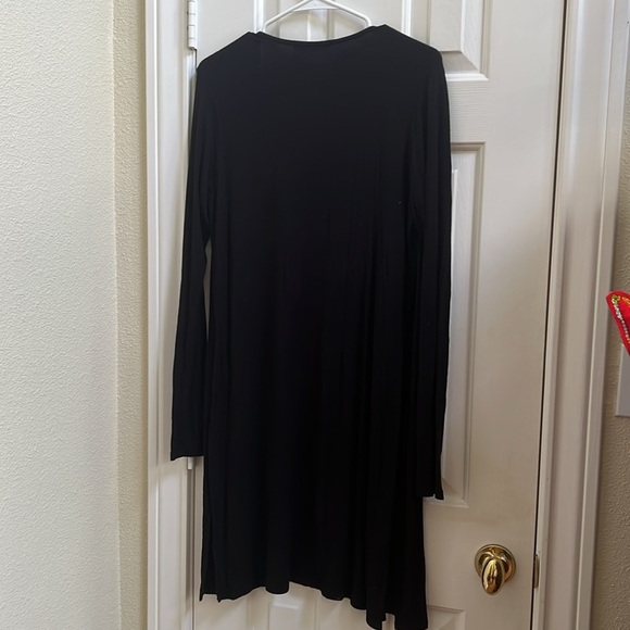 Joah Brown Luna Side Slit Black Rib Knit Cardigan Long Sleeve Women's M/L - Picture 7 of 9